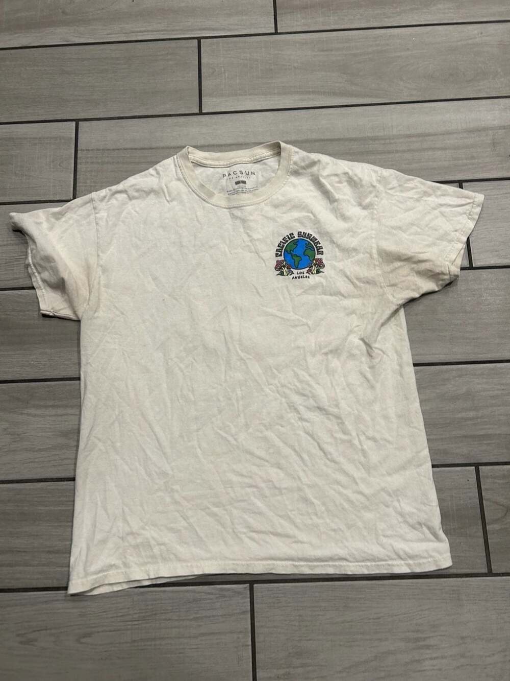 PacSun Pacific Sunwear S/s seamless T-Shirt Yellow Men Size L NWOT los angles